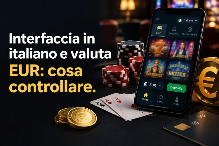 Interfaccia in italiano e valuta EUR: cosa controllare