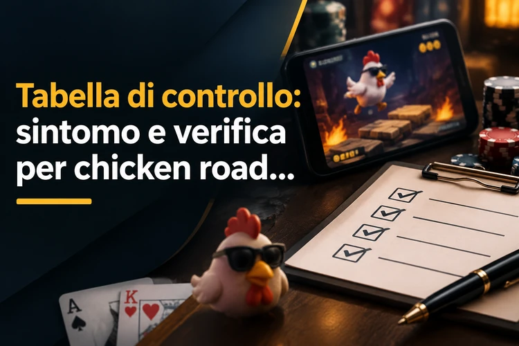 Tabella di controllo: sintomo e verifica per chicken road 2 sisal